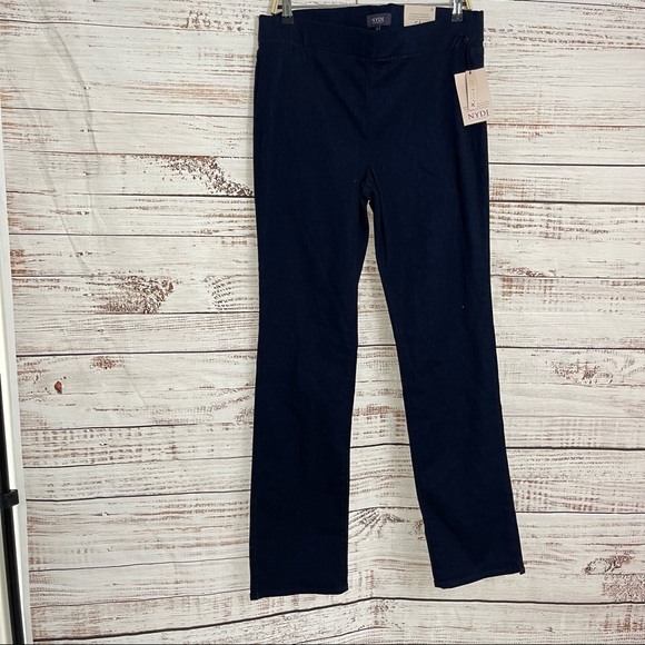 NYDJ pull on straight jeans dark wash - Picture 5 of 16